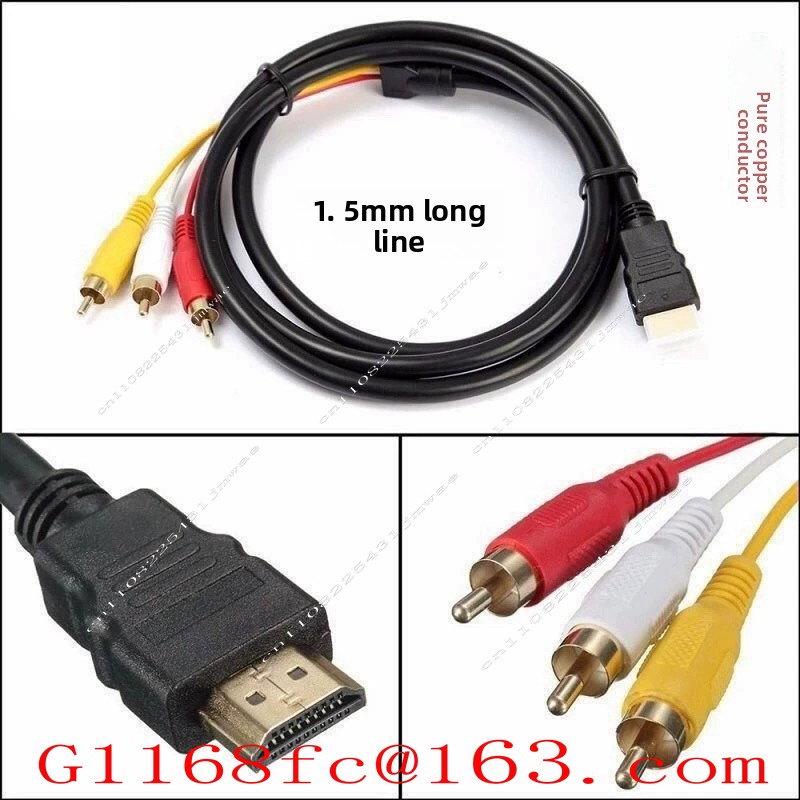 Hdmi Adapter - Высококачественный профессиональный кабель-адаптер HDMI на 3RCA,